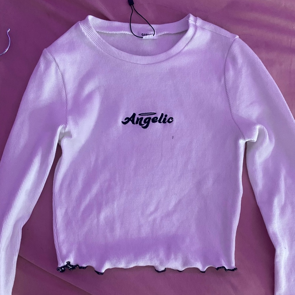 Lettuce Edge Kylie Crop Long Sleeve Tee